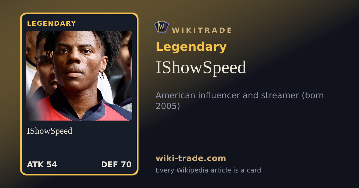 IShowSpeed — Legendary card