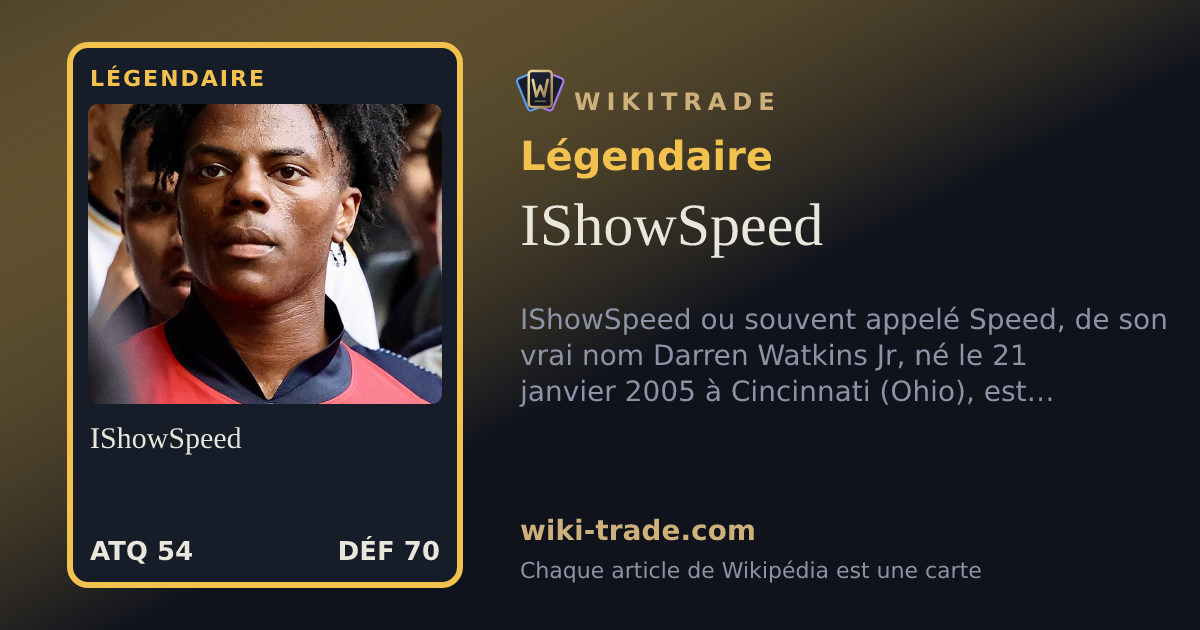 IShowSpeed — carte Légendaire