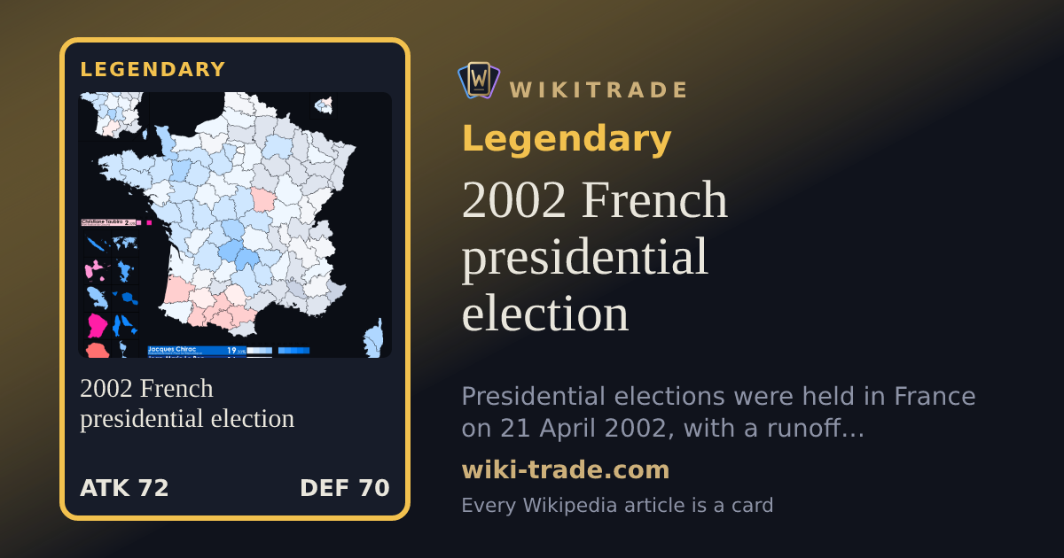 2002 French presidential election — Legendary card