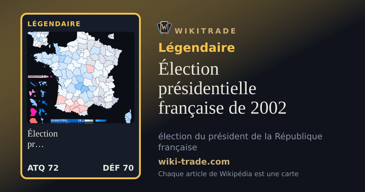 Élection présidentielle française de 2002 — carte Légendaire