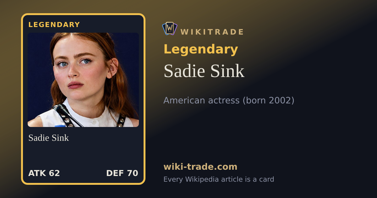 Sadie Sink — Legendary card