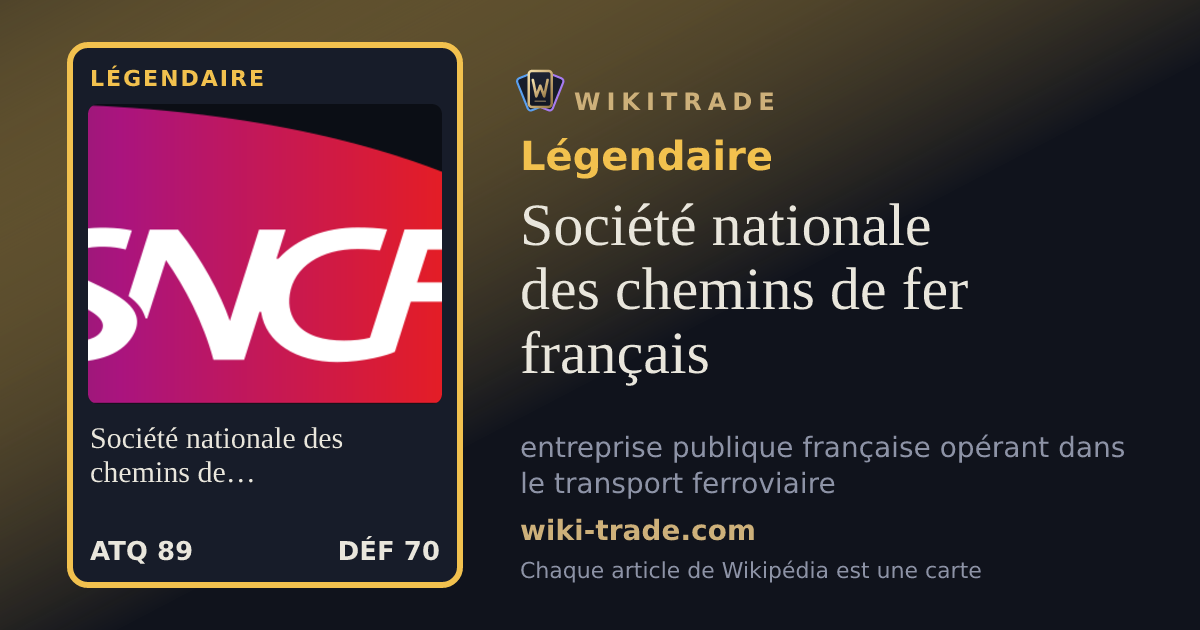 Société nationale des chemins de fer français — carte Légendaire