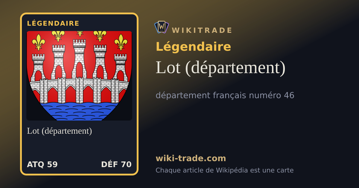 Lot (département) — carte Légendaire