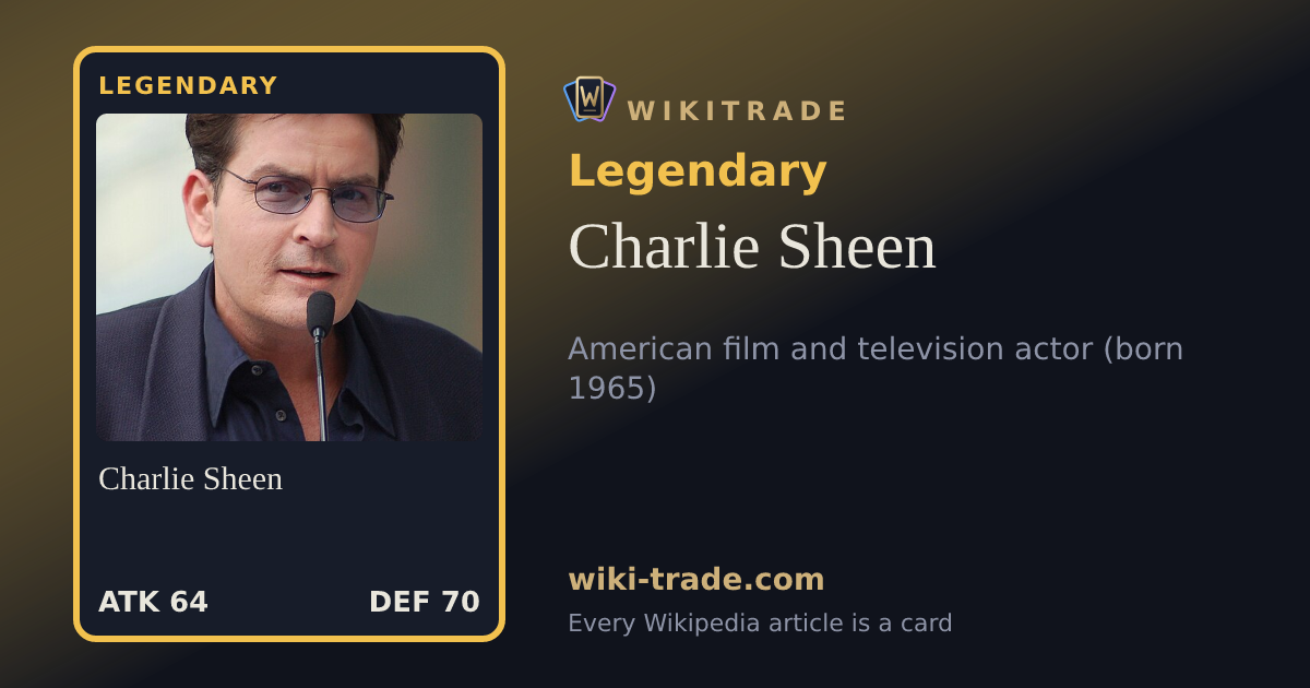 Charlie Sheen — Legendary card