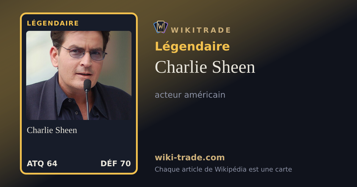 Charlie Sheen — carte Légendaire