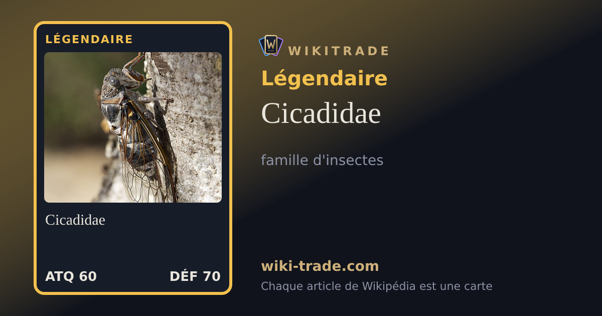 Cicadidae — carte Légendaire