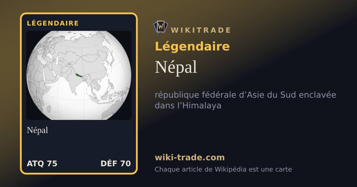 Népal — carte Légendaire