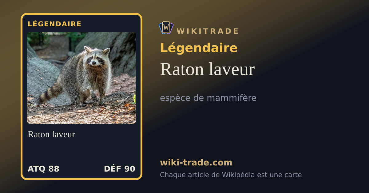 Raton laveur — carte Légendaire