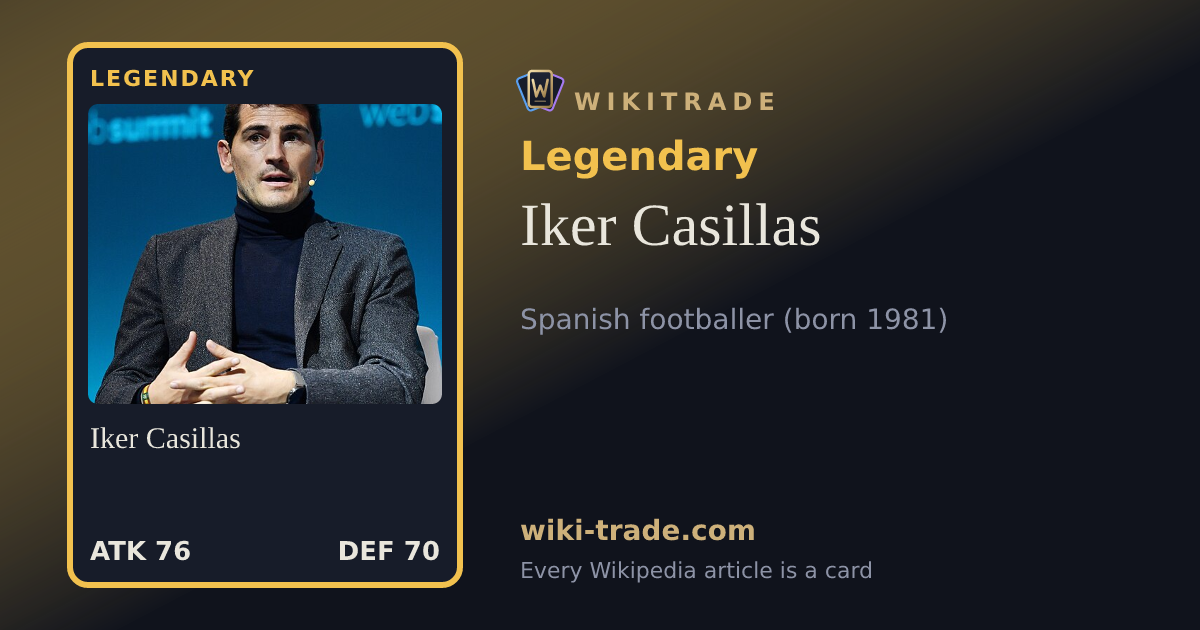 Iker Casillas — Legendary card