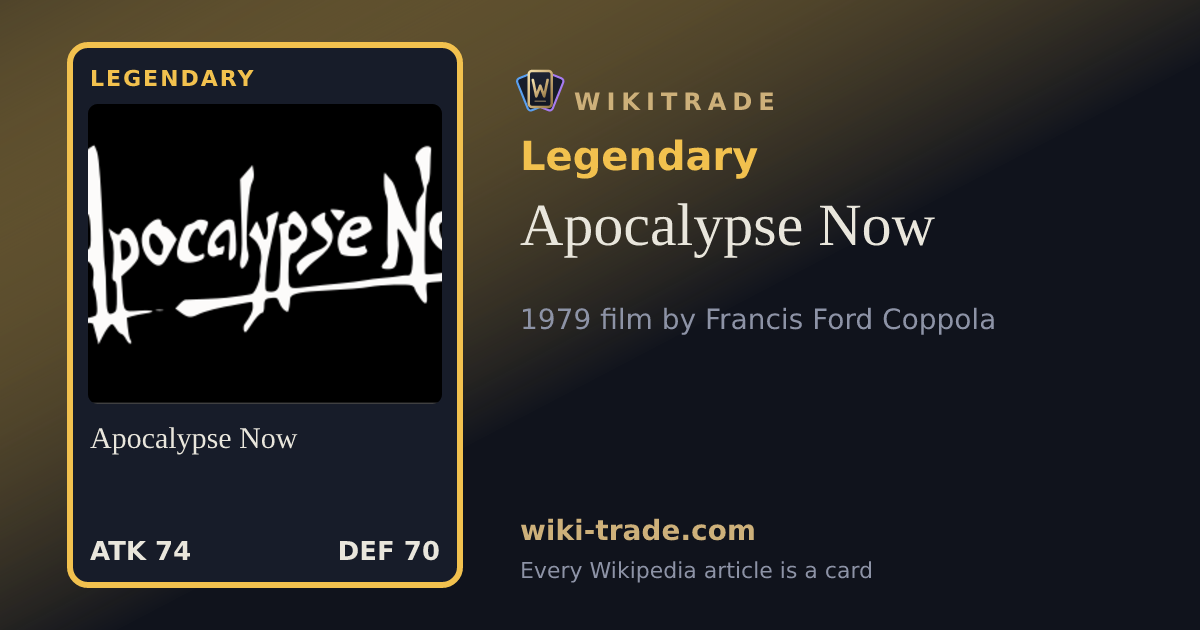 Apocalypse Now — Legendary card