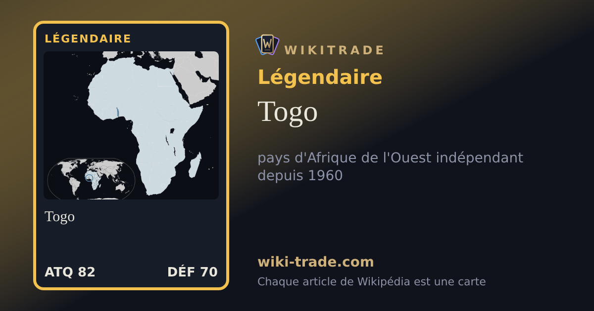 Togo — carte Légendaire