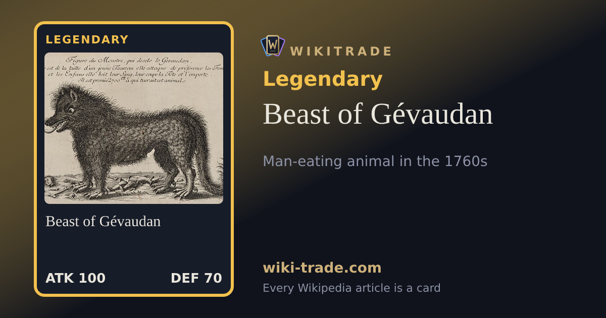 Beast of Gévaudan — Legendary card