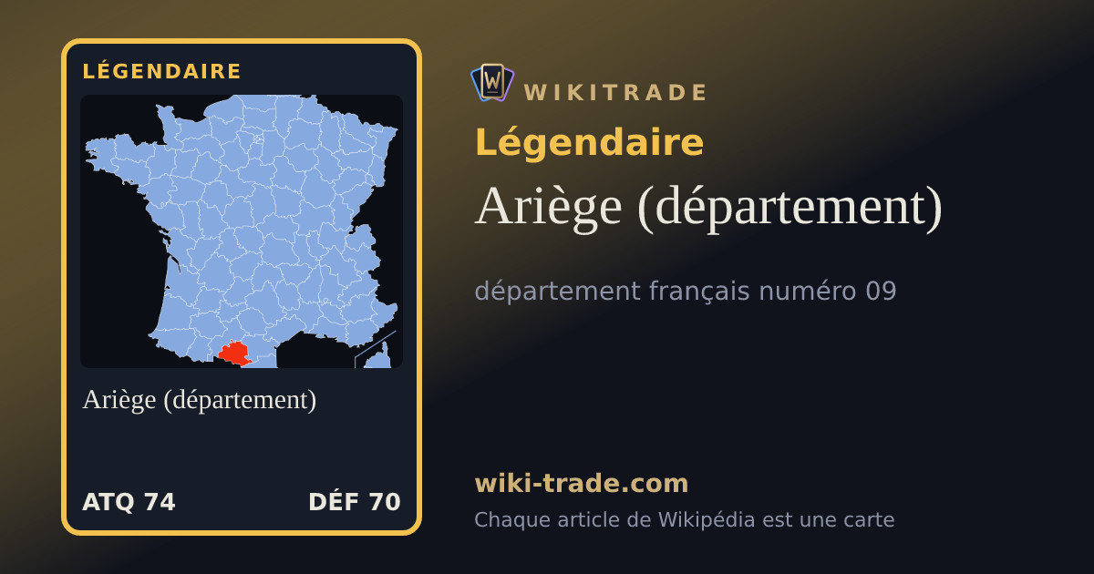 Ariège (département) — carte Légendaire