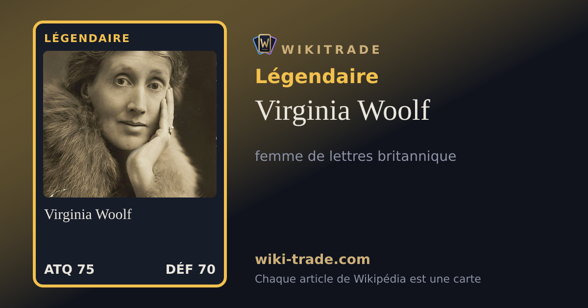 Virginia Woolf — carte Légendaire