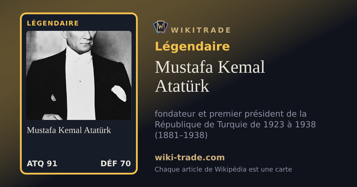Mustafa Kemal Atatürk — carte Légendaire