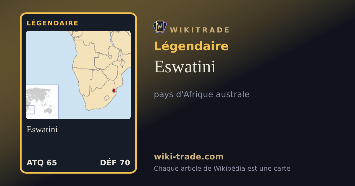 Eswatini — carte Légendaire