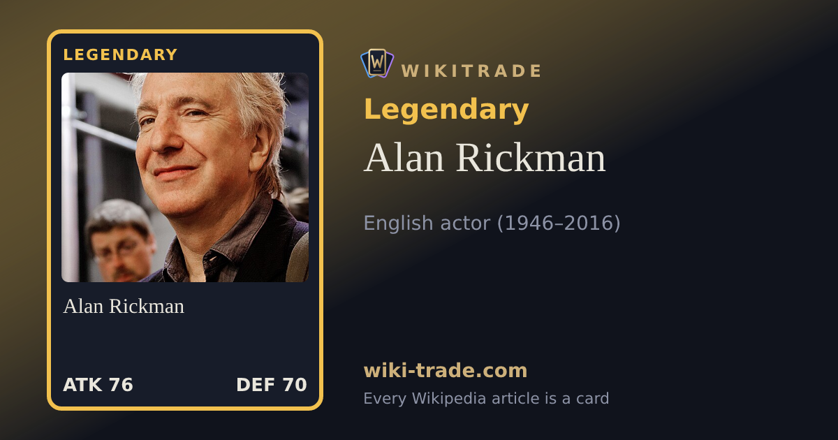 Alan Rickman — Legendary card