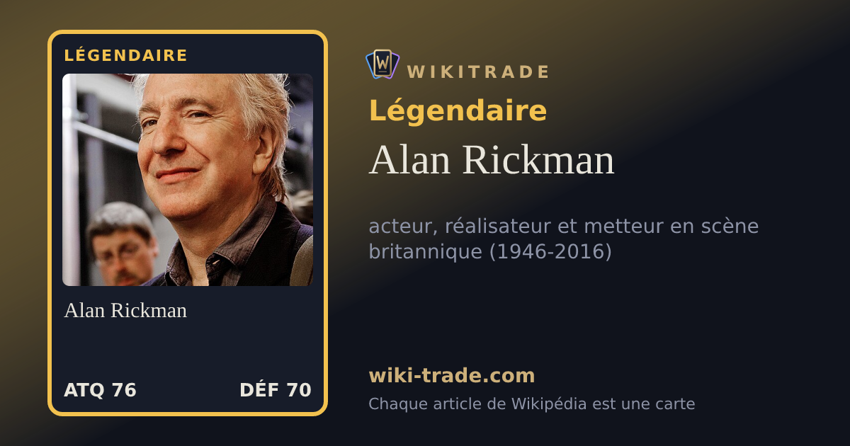 Alan Rickman — carte Légendaire