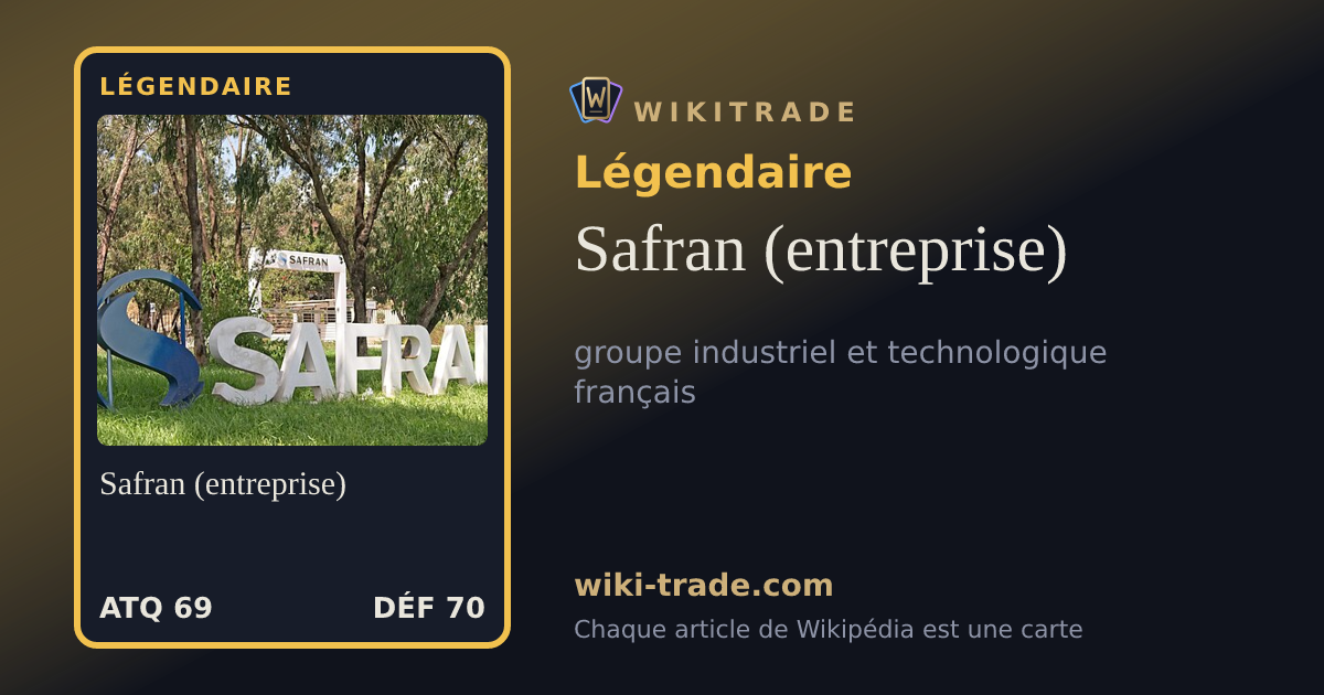 Safran (entreprise) — carte Légendaire