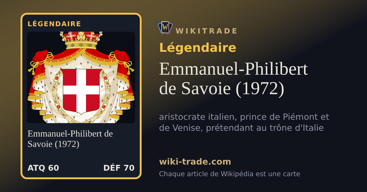 Emmanuel-Philibert de Savoie (1972) — carte Légendaire