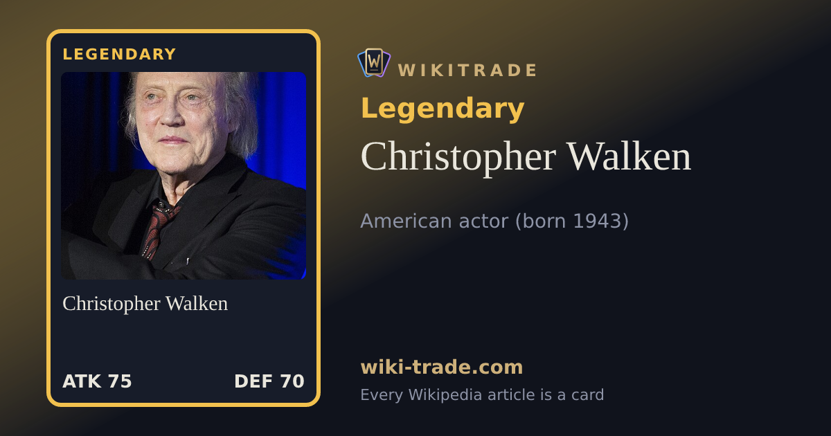 Christopher Walken — Legendary card