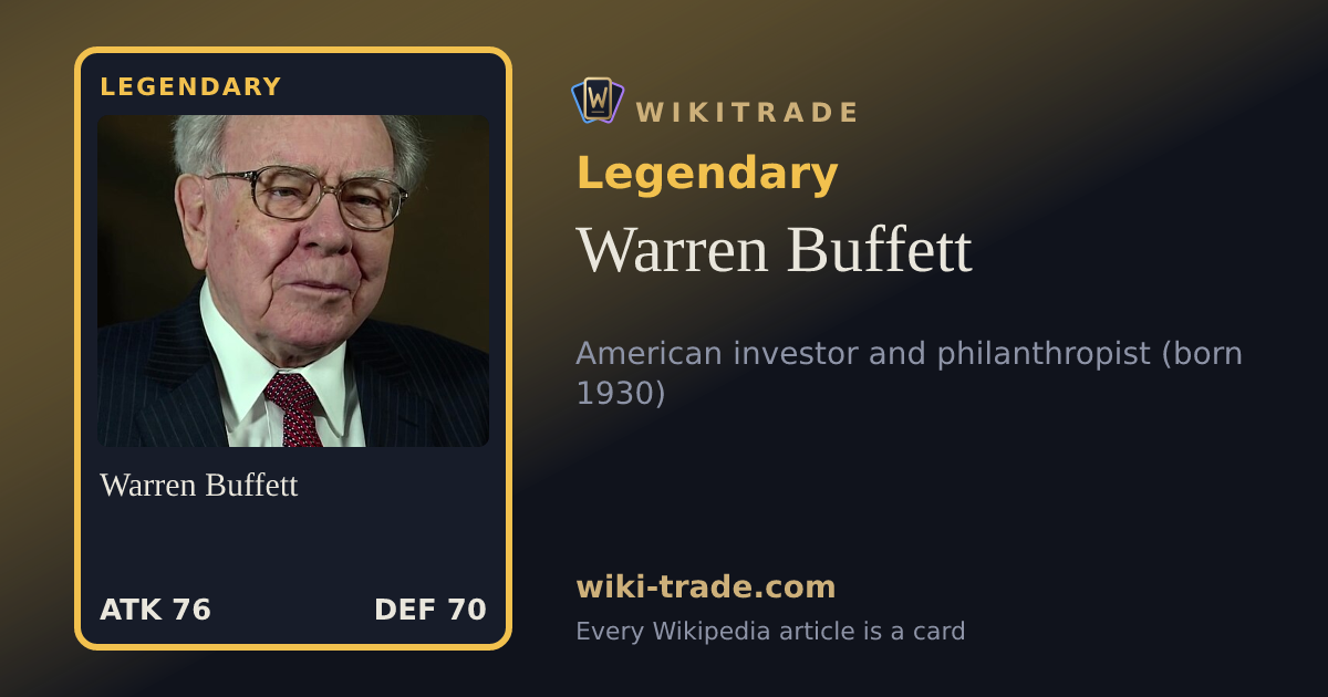 Warren Buffett — Legendary card