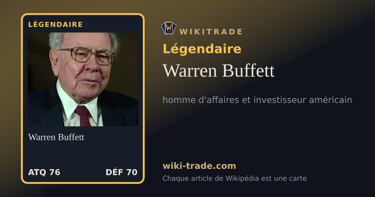 Warren Buffett — carte Légendaire
