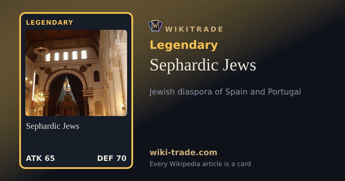 Sephardic Jews — Legendary card