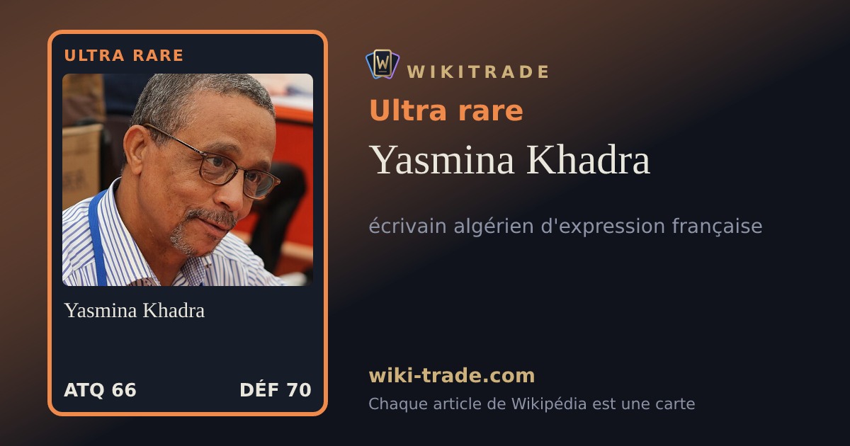 Yasmina Khadra — carte Ultra rare