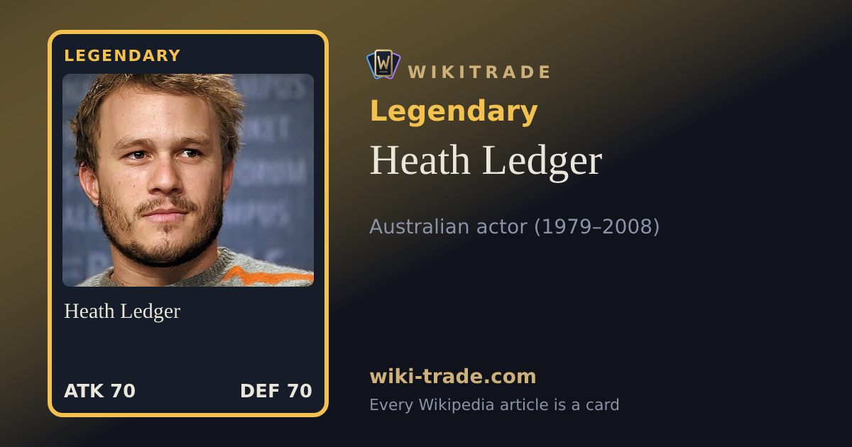 Heath Ledger — Legendary card