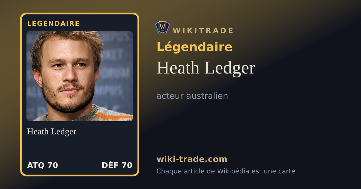 Heath Ledger — carte Légendaire