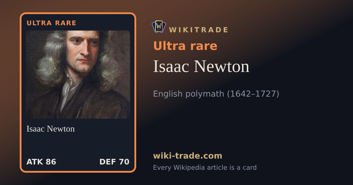 Isaac Newton — Ultra rare card