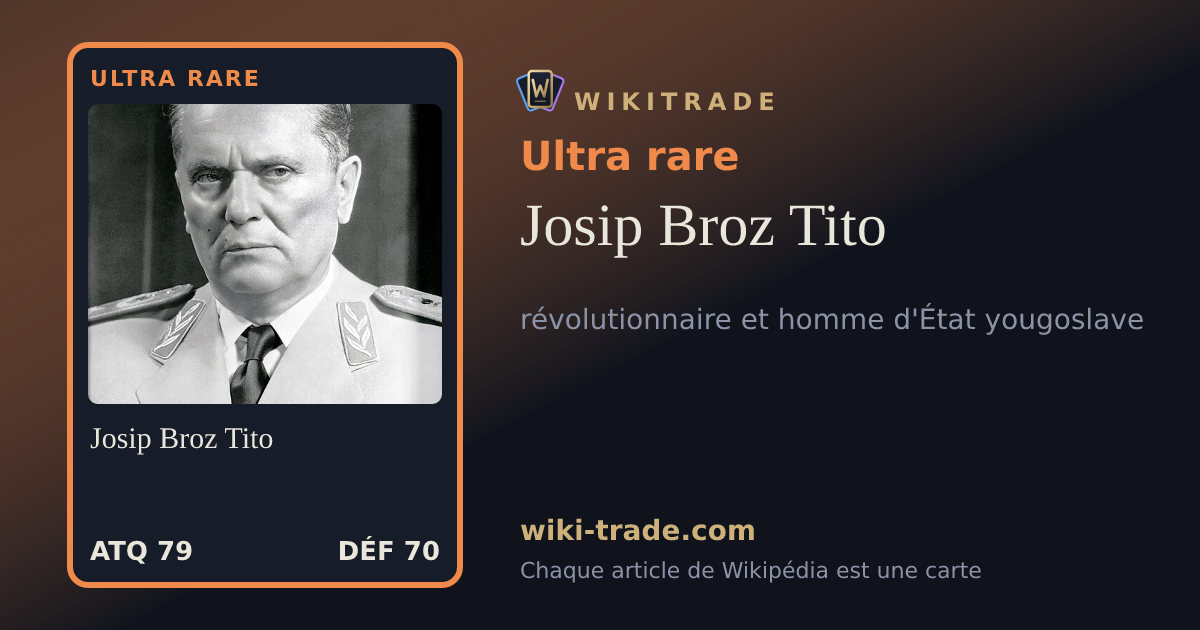 Josip Broz Tito — carte Ultra rare