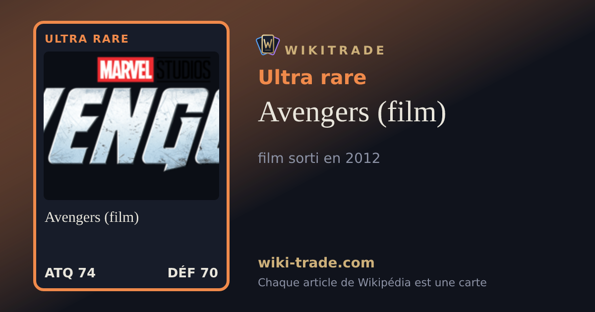 Avengers (film) — carte Ultra rare