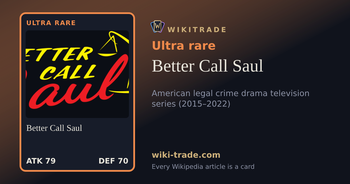Better Call Saul — Ultra rare card