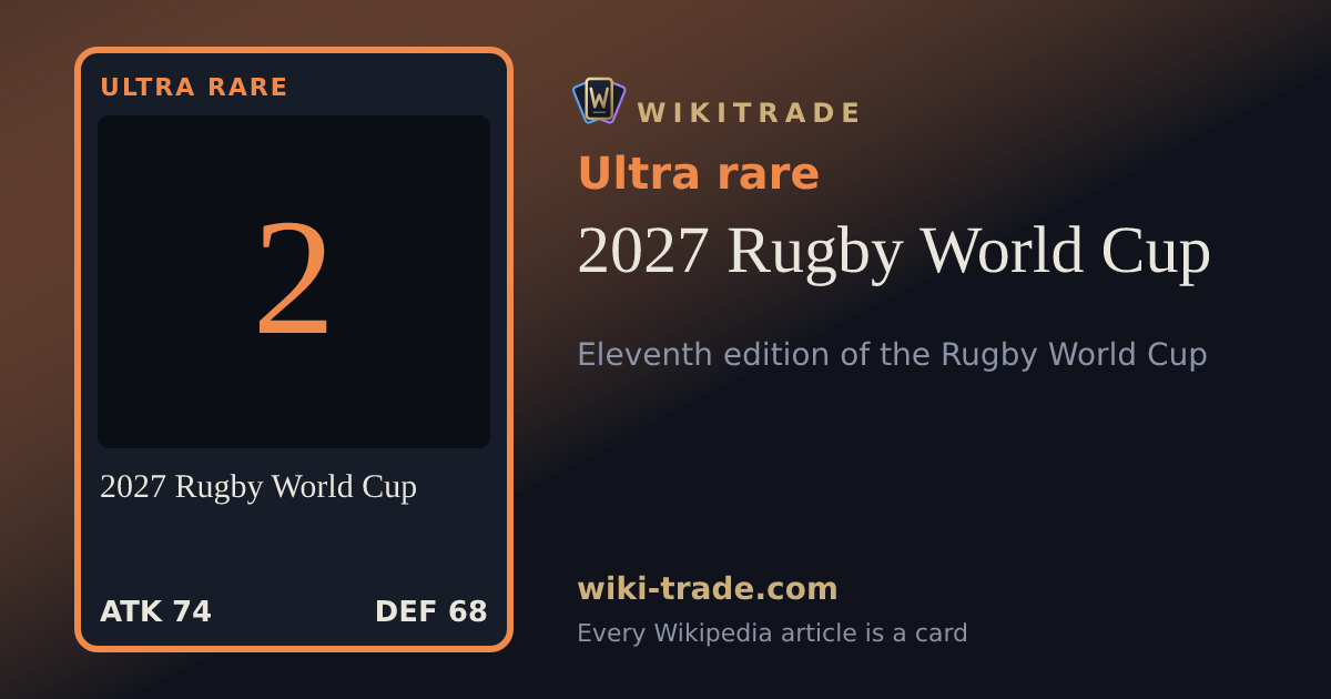 2027 Rugby World Cup — Ultra rare card