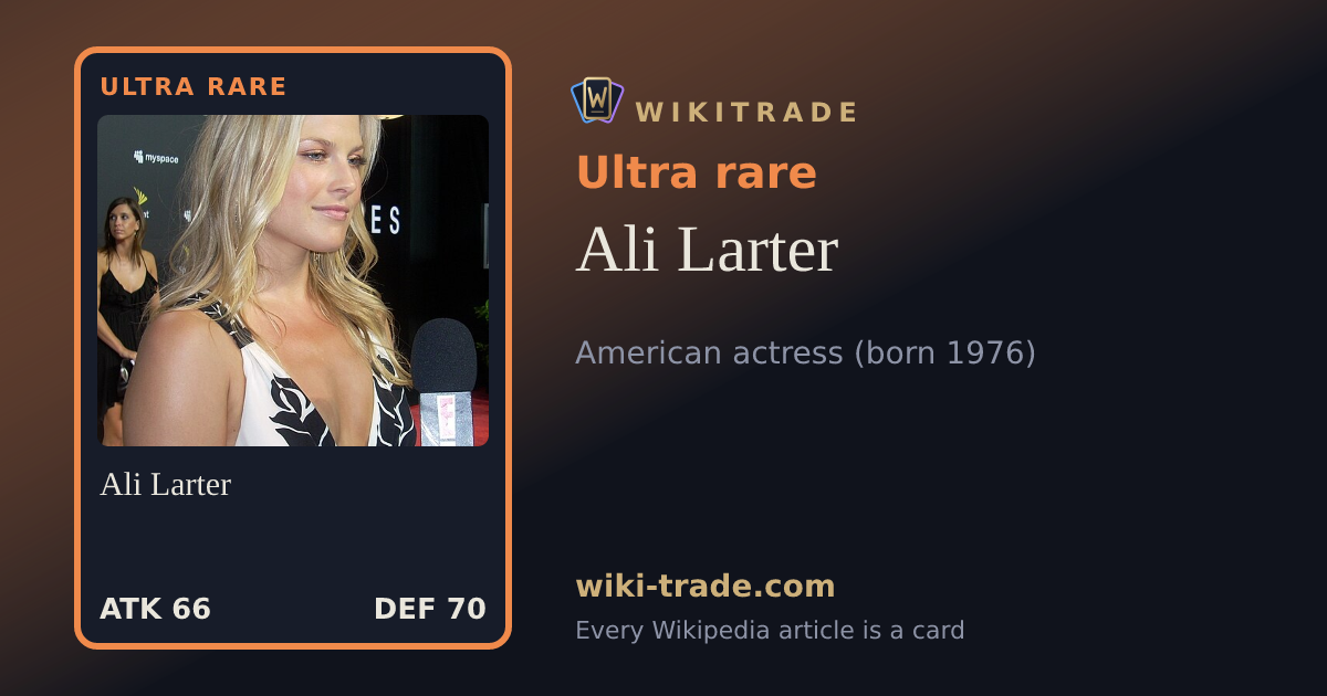 Ali Larter — Ultra rare card