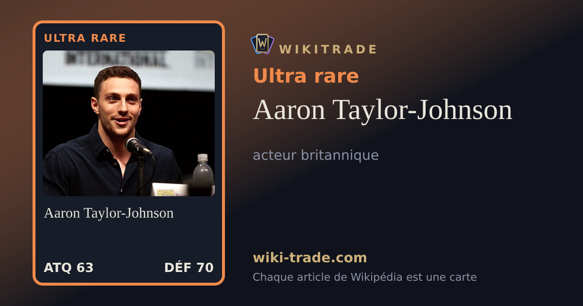 Aaron Taylor-Johnson — carte Ultra rare