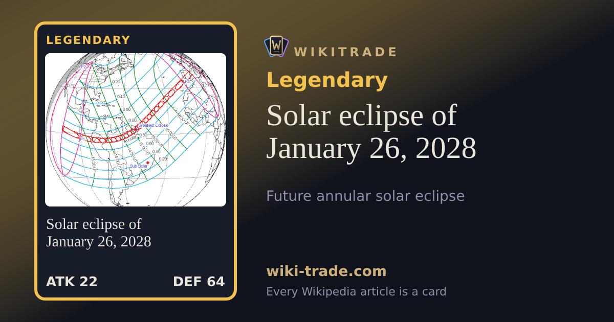 Solar eclipse of January 26, 2028 — Legendary card