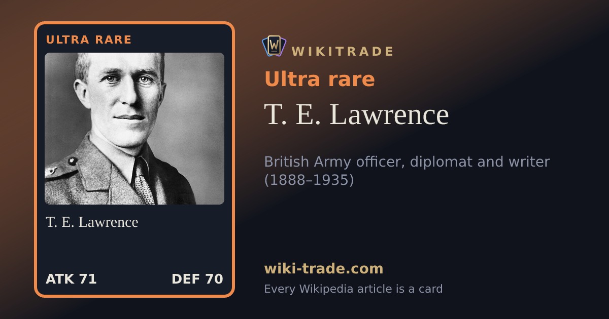 T. E. Lawrence — Ultra rare card
