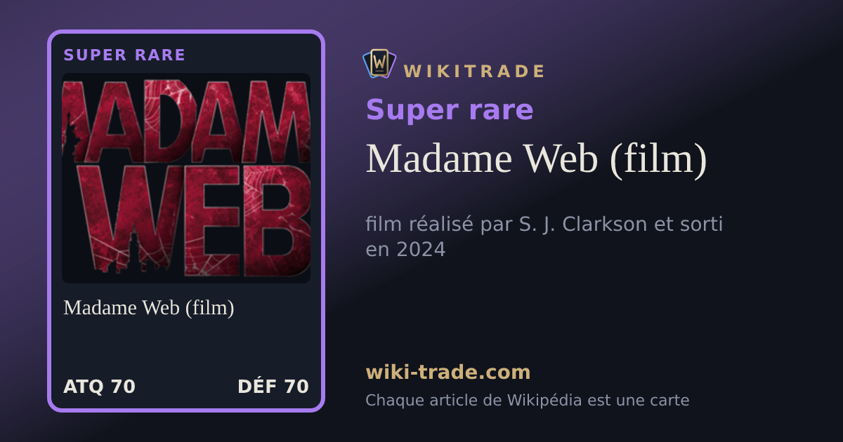 Madame Web (film) — carte Super rare