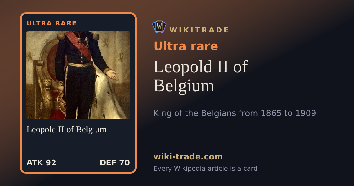 Leopold II of Belgium — Ultra rare card