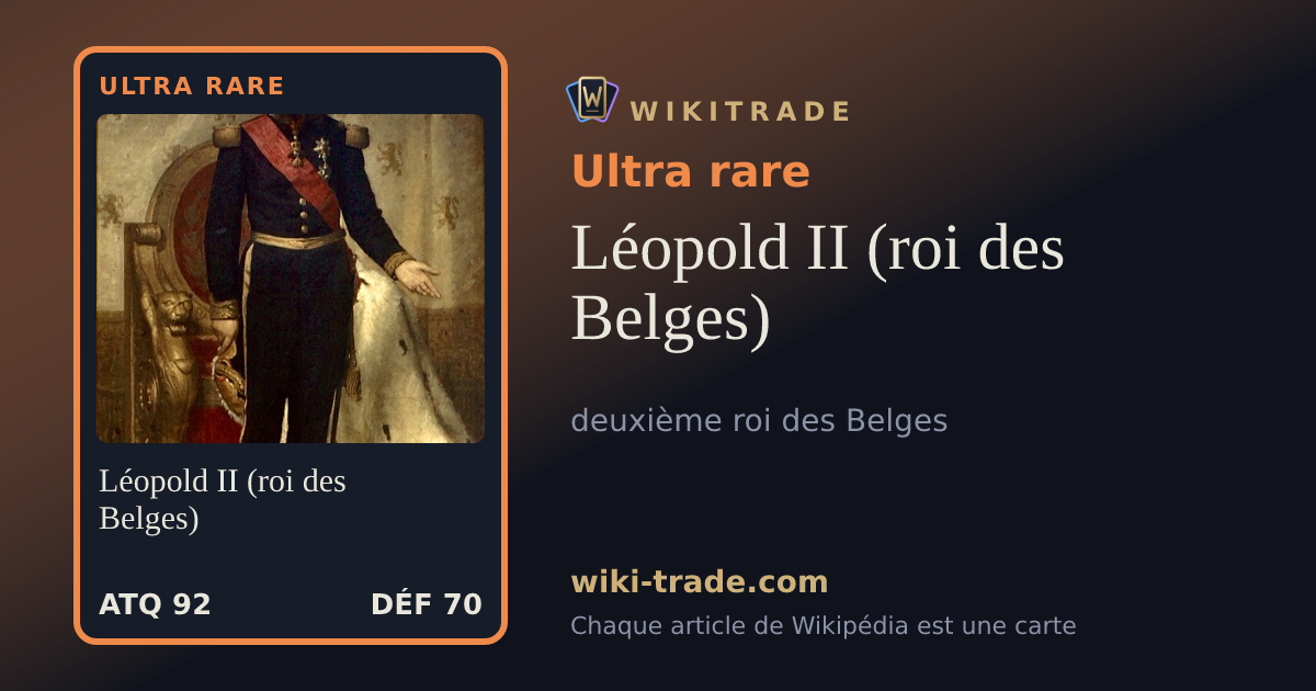 Léopold II (roi des Belges) — carte Ultra rare