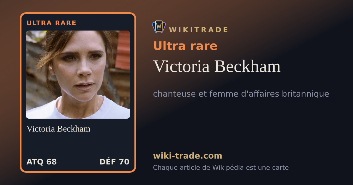Victoria Beckham — carte Ultra rare