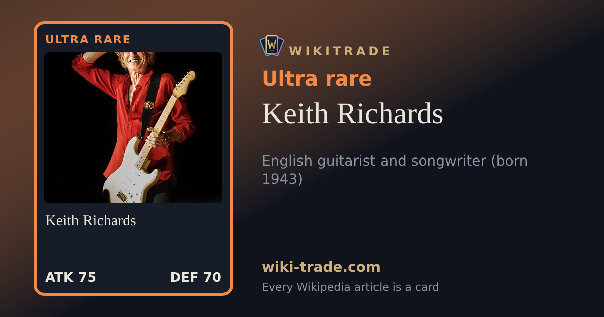 Keith Richards — Ultra rare card
