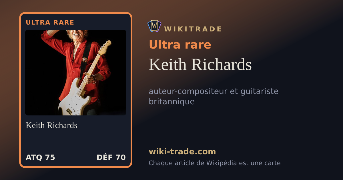 Keith Richards — carte Ultra rare