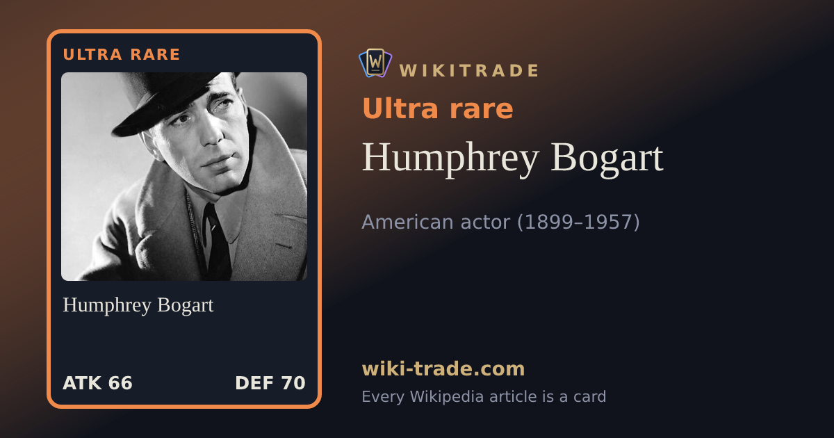 Humphrey Bogart — Ultra rare card