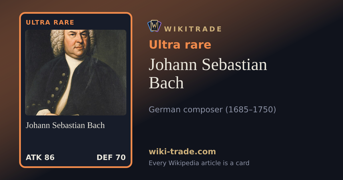 Johann Sebastian Bach — Ultra rare card