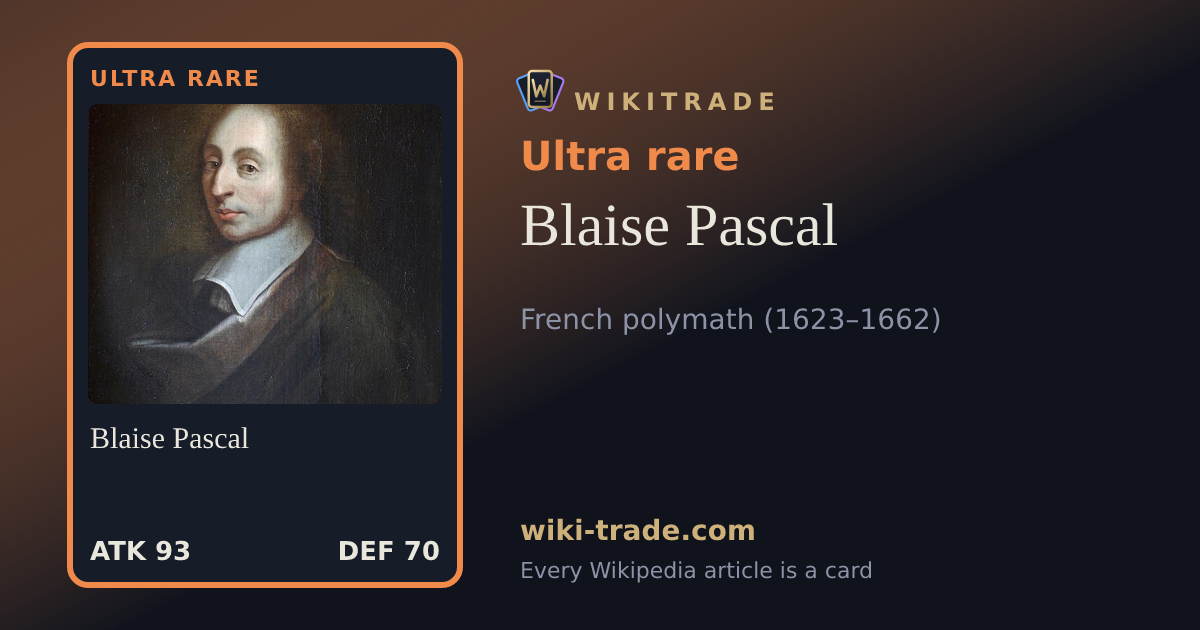 Blaise Pascal — Ultra rare card