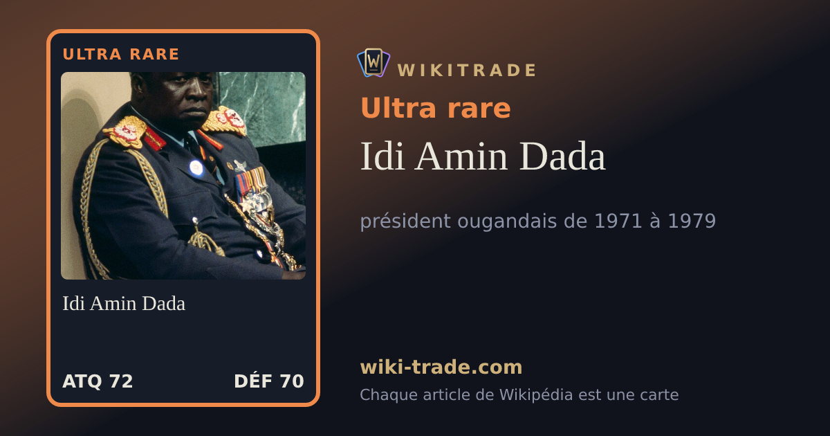 Idi Amin Dada — carte Ultra rare